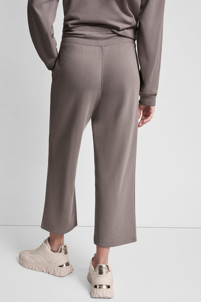 METALLIC BUBBLE LOGO CROPPED HIGH-RISE PANTS