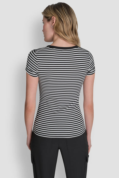 HUDSON RIB TEE WITH TONAL LOGO