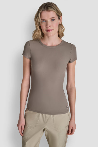 HUDSON RIB TEE WITH TONAL LOGO
