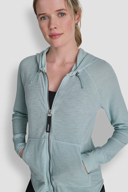MINI WAFFLE-KNIT HOODIE