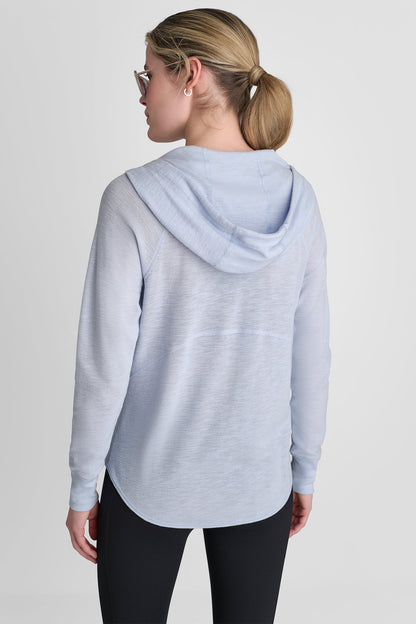 MINI WAFFLE FULL-ZIP HOODIE