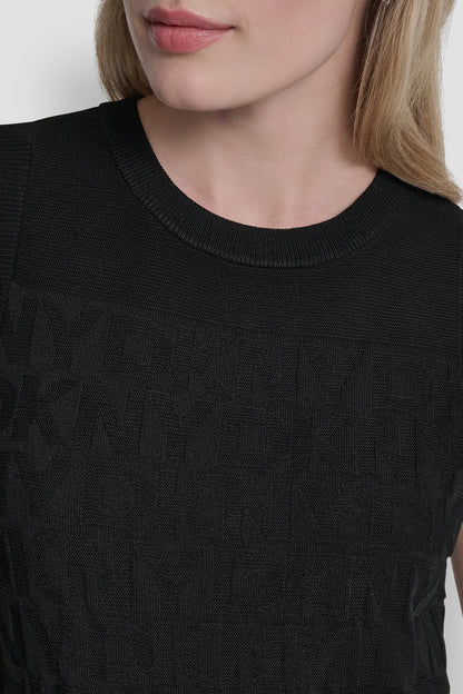 SWEATER TANK WITH ALL OVER LOGO