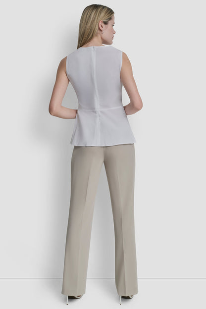 FRONT RUCHED SLEEVELESS TOP