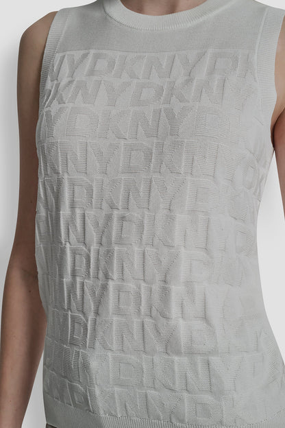 SWEATER TANK WITH ALL OVER LOGO