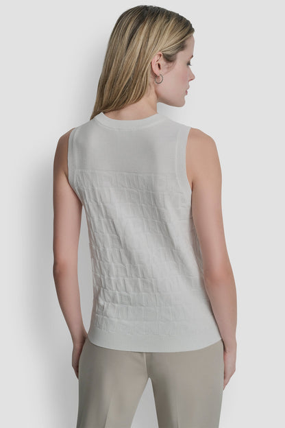 SWEATER TANK WITH ALL OVER LOGO