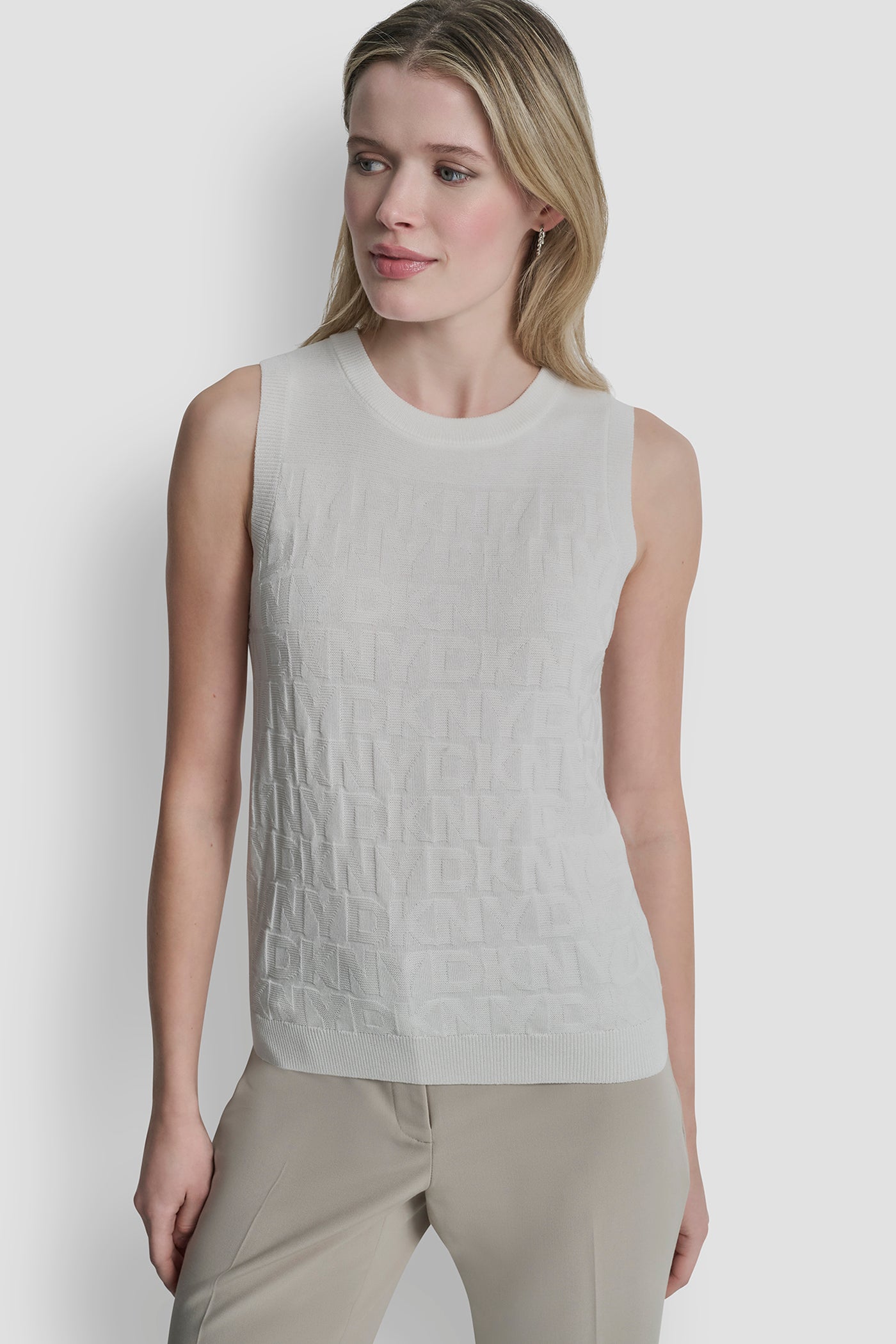 SWEATER TANK WITH ALL OVER LOGO