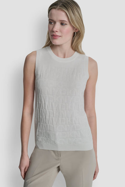 SWEATER TANK WITH ALL OVER LOGO