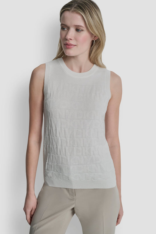 SWEATER TANK WITH ALL OVER LOGO