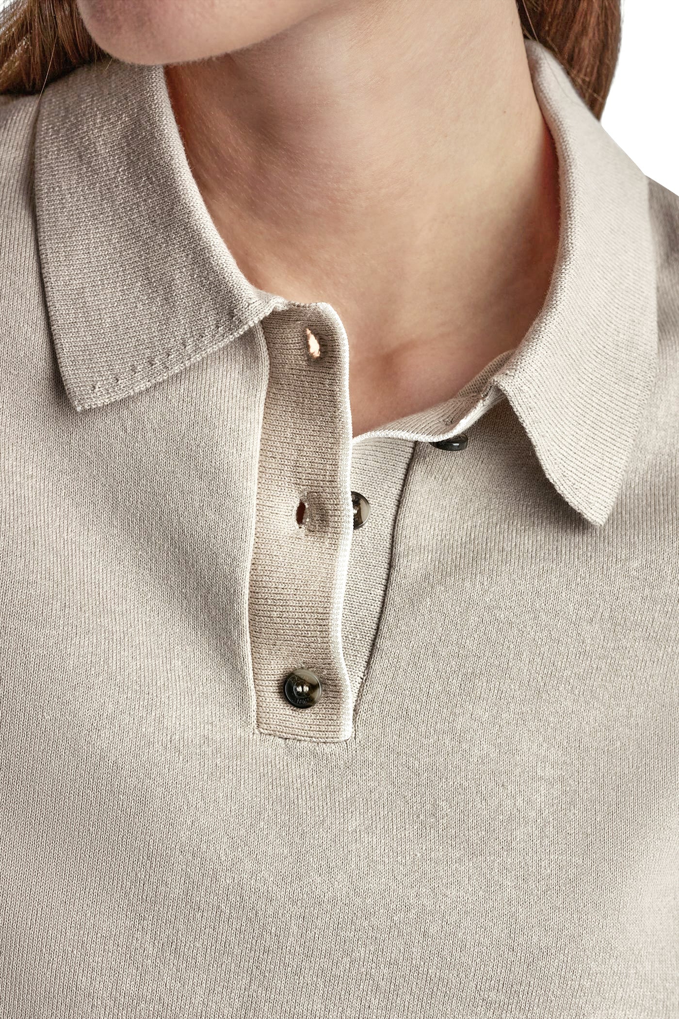 COLOR BLOCK POLO SWEATER