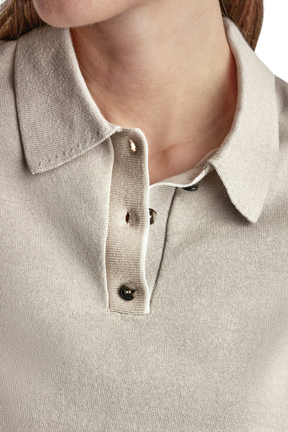 COLOR BLOCK POLO SWEATER