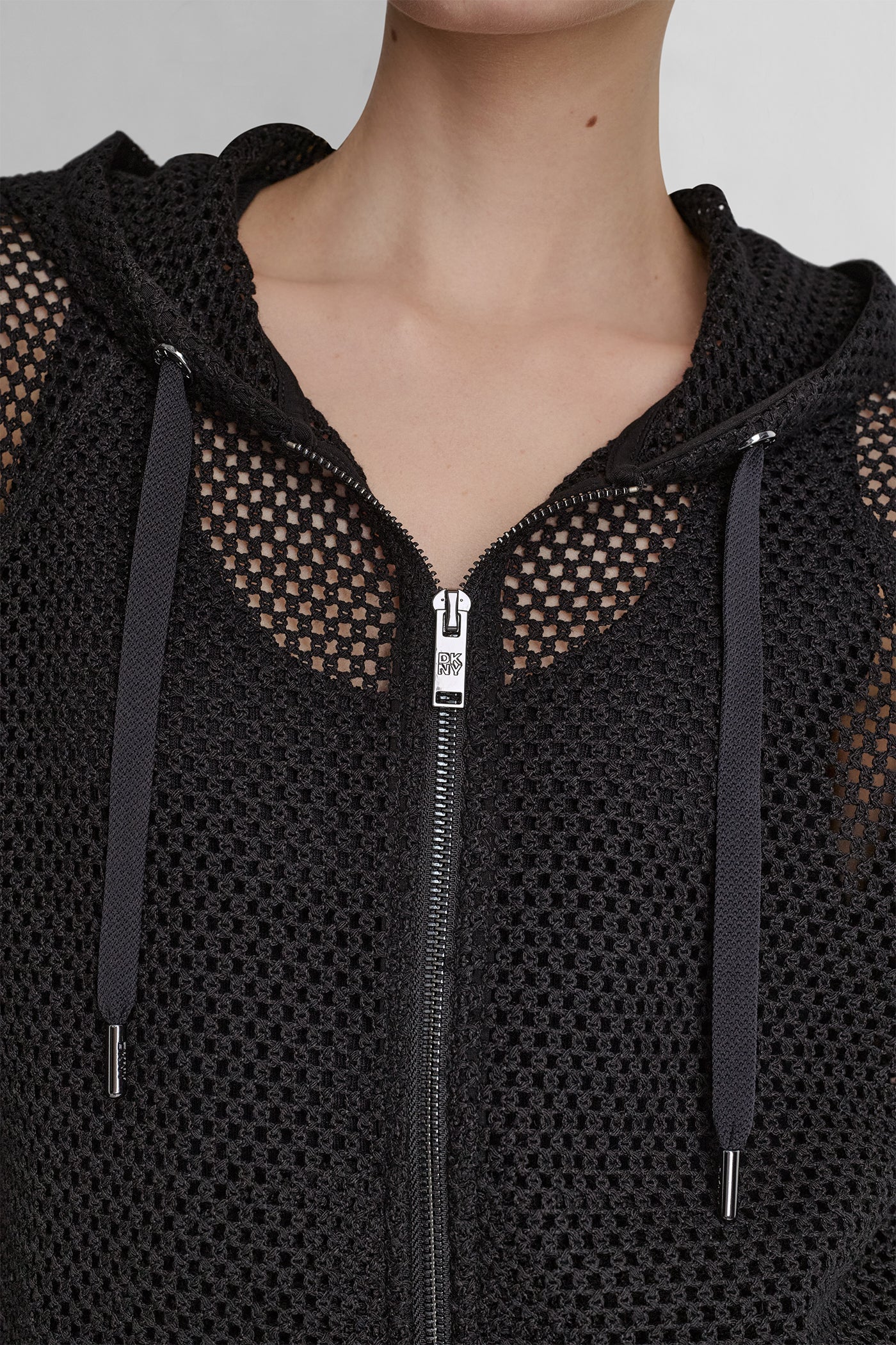 MESH LOGO ZIP-UP HOODIE