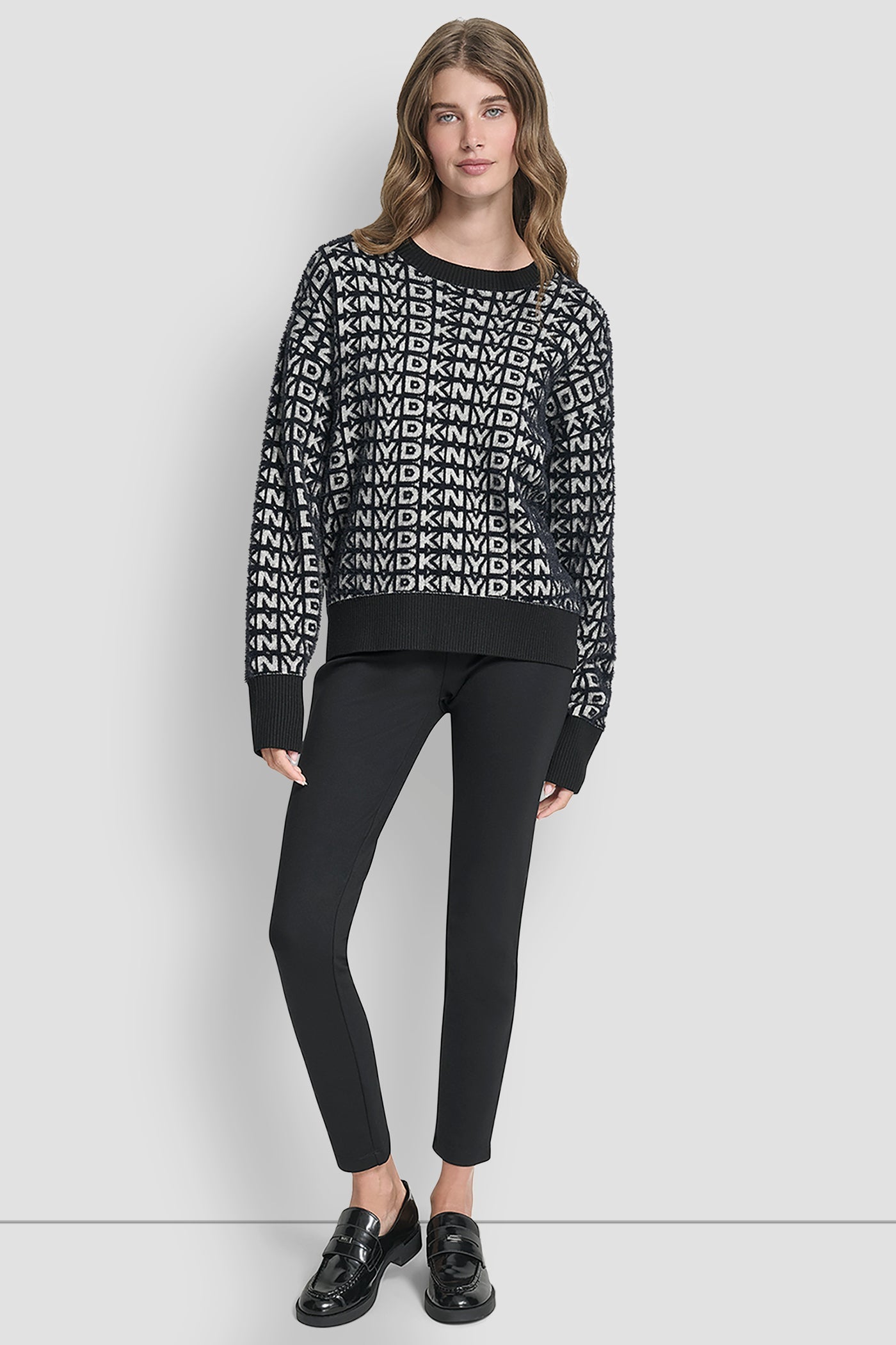 FUR ALL OVER LOGO SWEATER