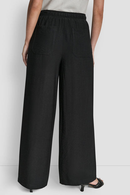 SEAMED WIDE LEG PULL-ON PANT