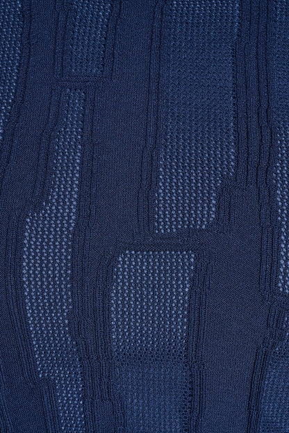 LAYERED MIXED STITCH SWEATER
