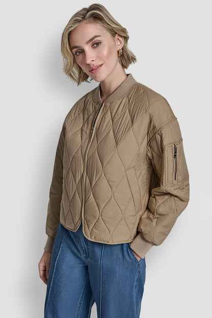 QUILTED BOMBER JACKET
