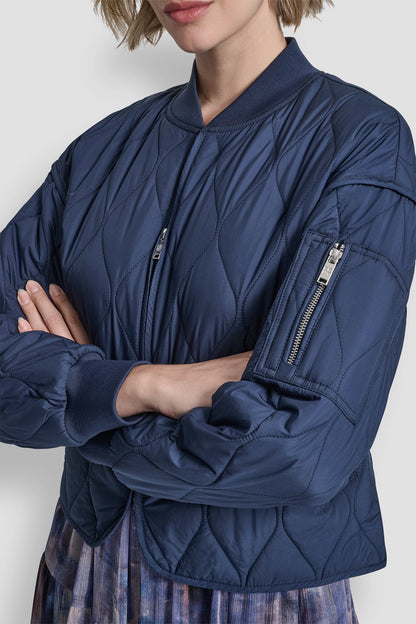 QUILTED BOMBER JACKET