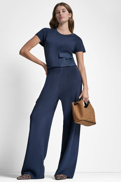 HIGH-RISE CARGO SWEATER PANT