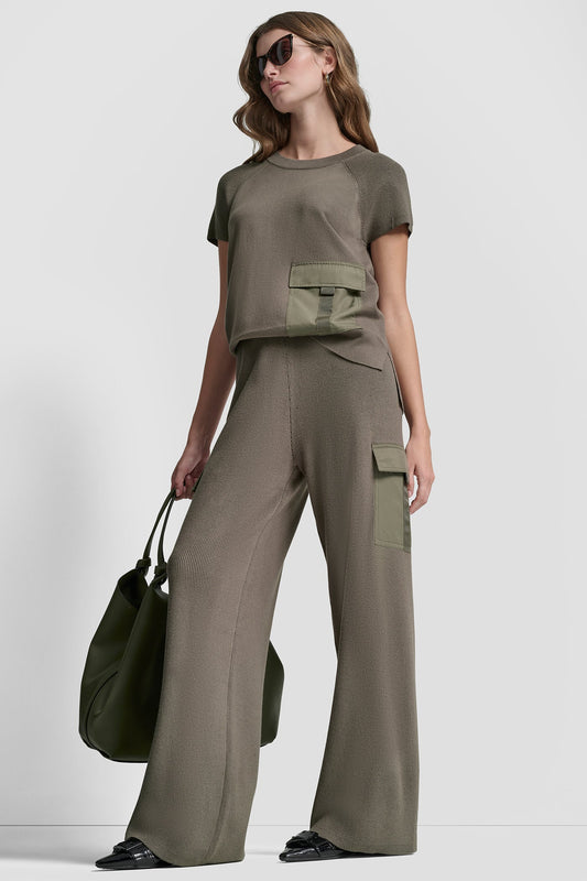 HIGH-RISE CARGO SWEATER PANT