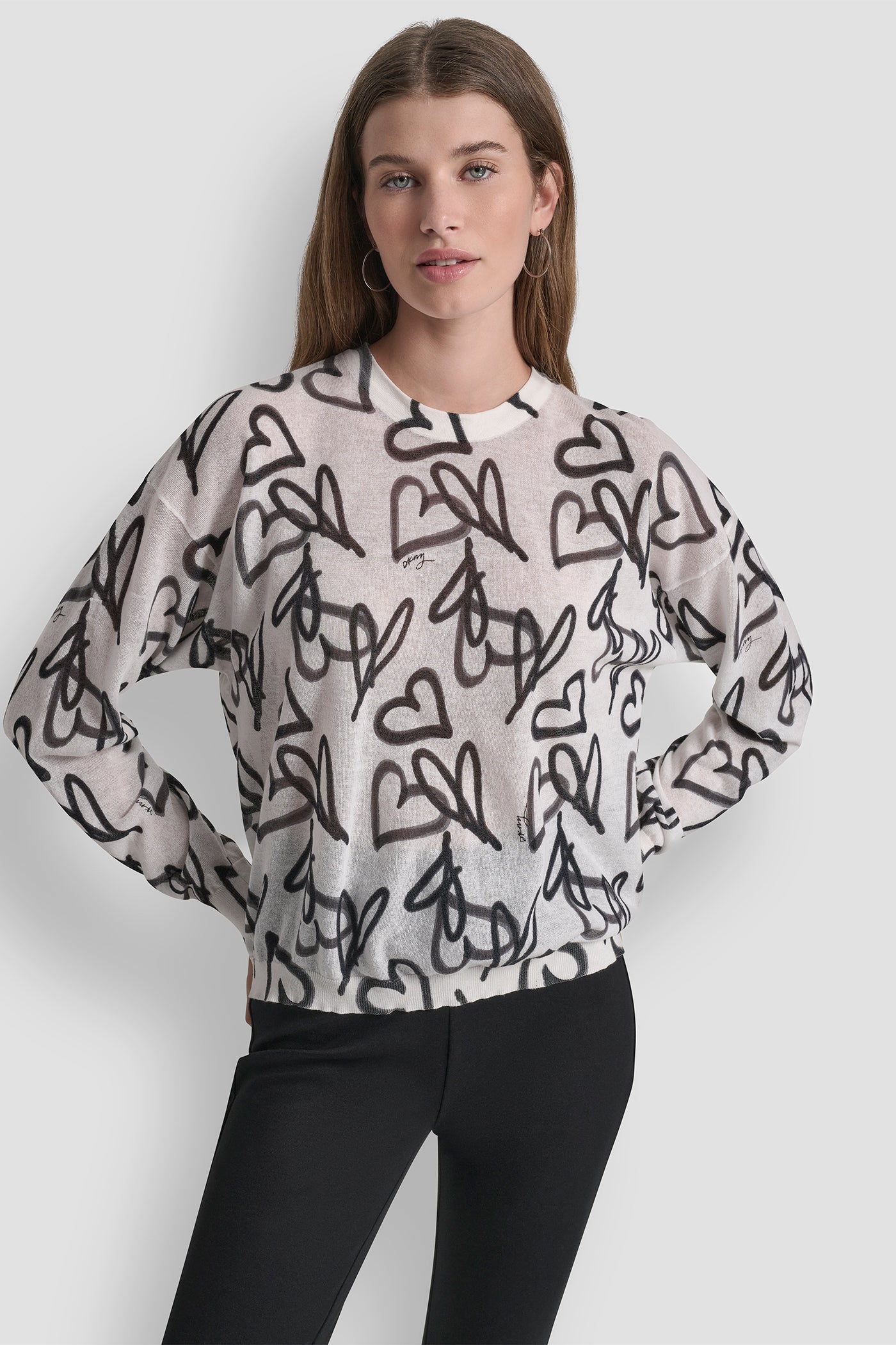GRAFFITI HEART SWEATER