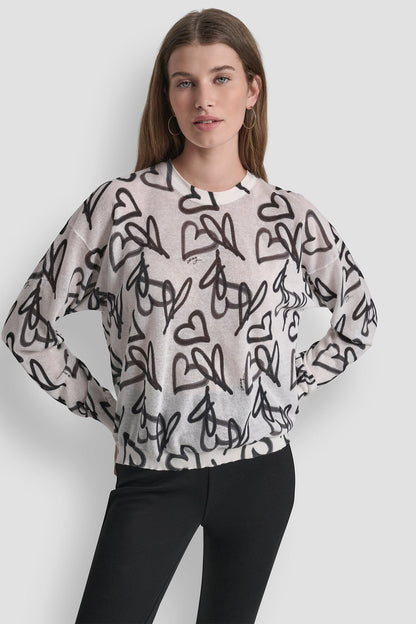 GRAFFITI HEART SWEATER