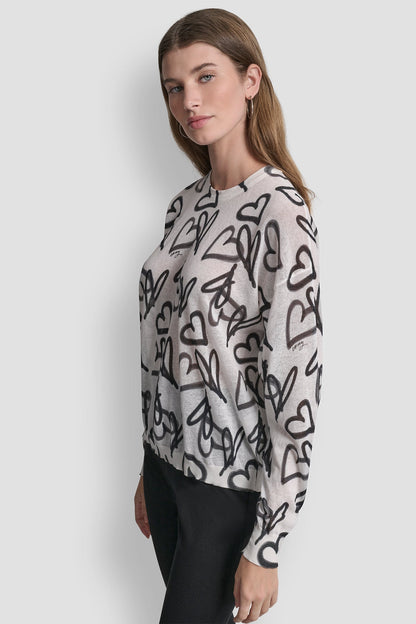 GRAFFITI HEART SWEATER