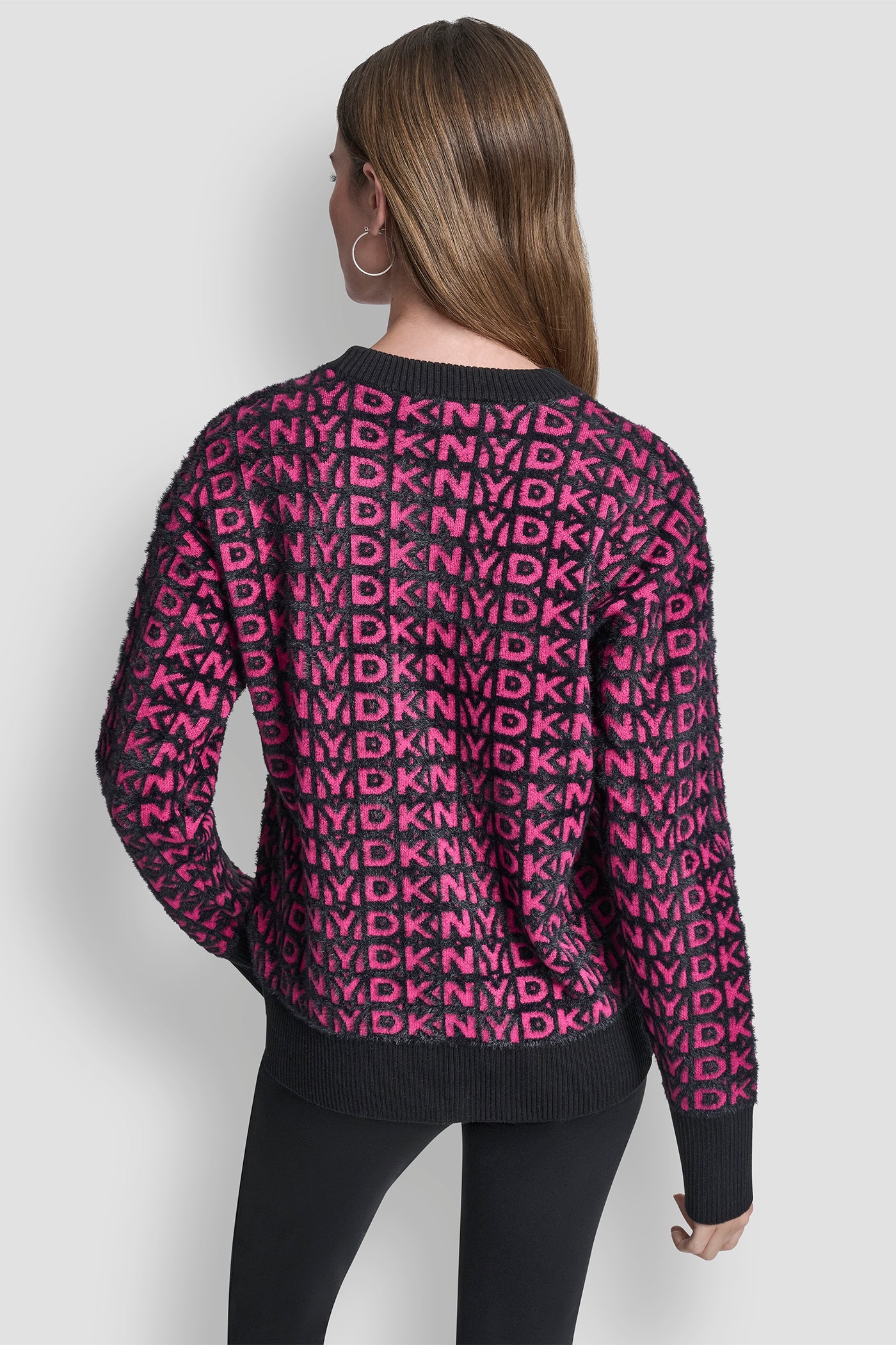 FUR ALL OVER LOGO SWEATER