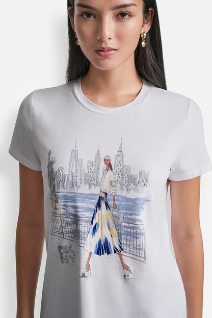 STATUE OF LIBERTY CONVERSATIONAL T-SHIRT