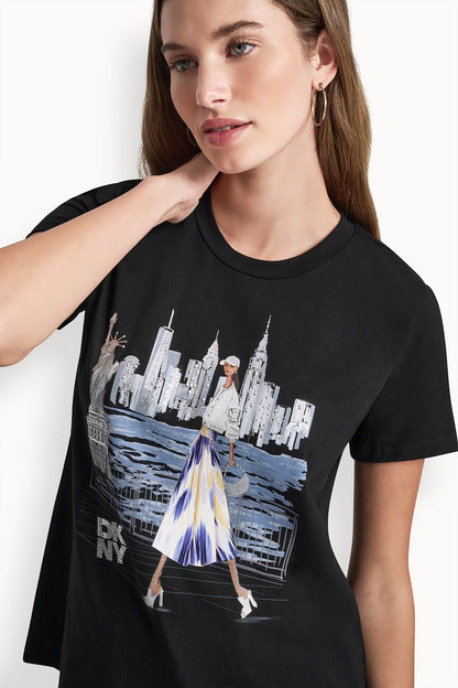 STATUE OF LIBERTY CONVERSATIONAL T-SHIRT