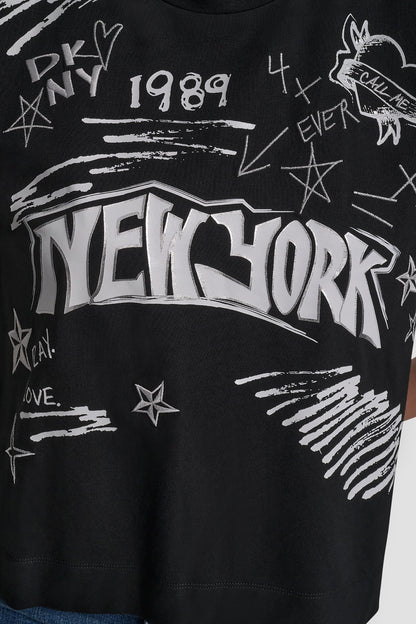 1989 NOTEBOOK SCRIBBLE GRAPHIC TEE