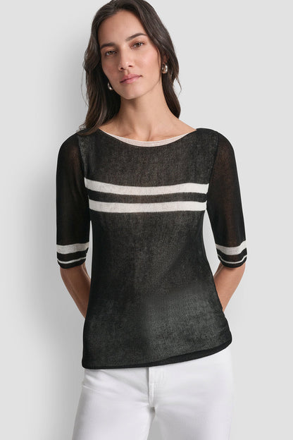 LIGHTWEIGHT STRIPED SWEATER