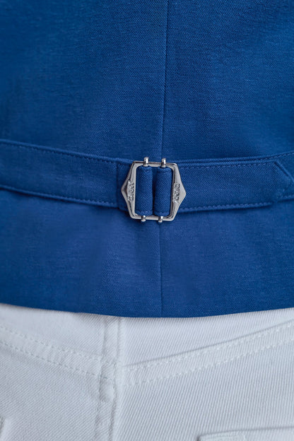 PIQUÉ BUTTON-FRONT VEST
