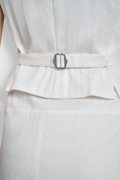 PIQUÉ BUTTON-FRONT VEST